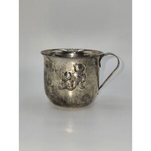 Vintage Teddy‎ Bears Silver Plated Baby Cup